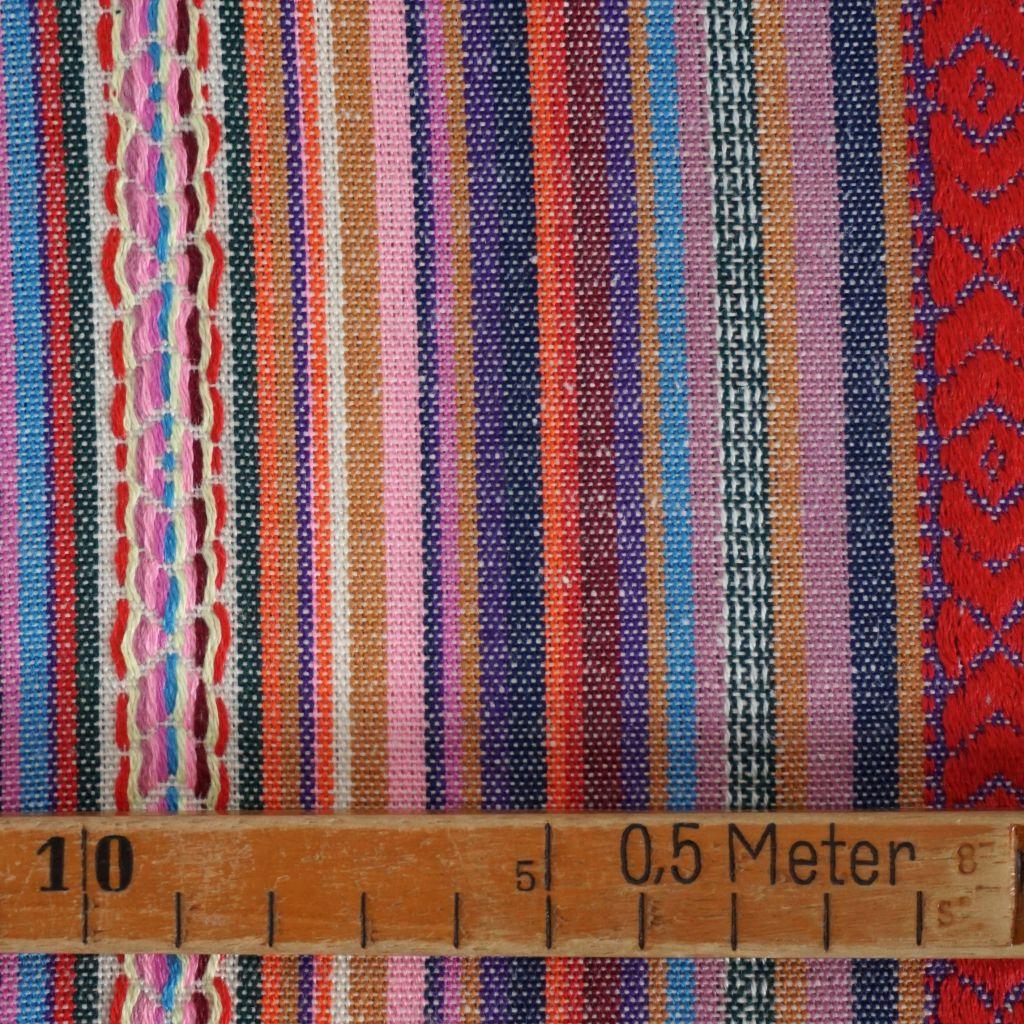 Dekostoff Jacquard Webstreifen Webmuster bunt